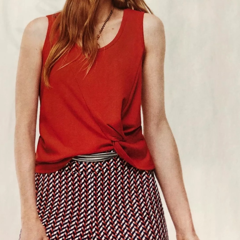 Cabi 5757 Knotty Tank Red  NWT